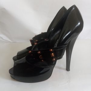 Alejandro Ingelmo Peep Toe details womens shoes patent heels  size 38